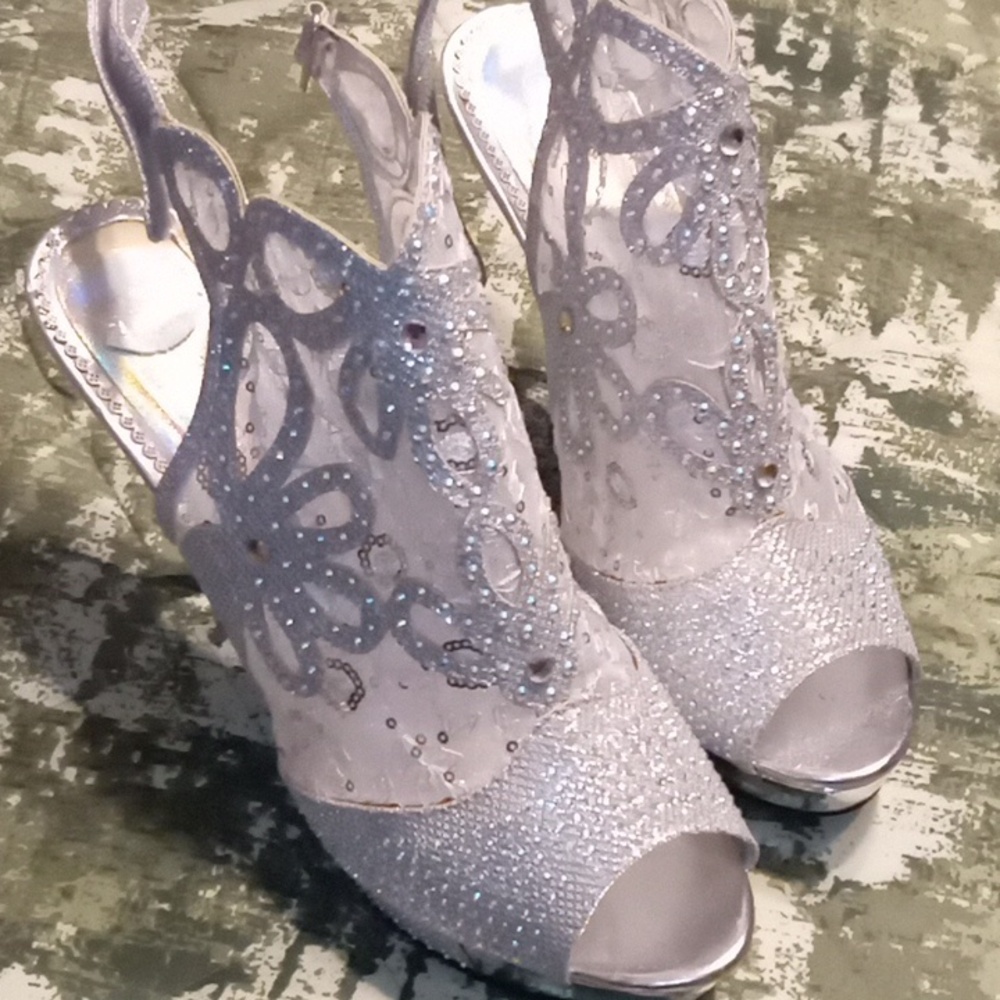 Heels with lots of sparkle